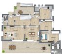 Investoren aufgepasst: Zweifamilienhaus mit baureifem Grundstück - Grundriss - Erdgeschoss - 3D