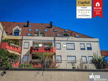 +++Optimal für Studenten+++ Ruhige, zentrale 1 Zimmer-Whg. mit Balkon, 97072 Würzburg, Etagenwohnung